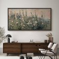 thumbnail image 4 of Large Framed Canvas Print Rustic Cottagecore WildflowerWall Art Decorative Ready to Hang Painting for Living room Bedroom 60x30 inches Black Frame, 4 of 9