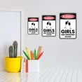 thumbnail image 3 of Portrait Round Plus Warning! Girls are Drinking Again Wall or Door Sign | Easy Installation | Funny Novelty Imitation Warning Signs - Medium, 3 of 6