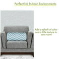 thumbnail image 3 of Majestic Home Goods Decorative Light Blue Chevron Round Bolster Pillow, 3 of 5