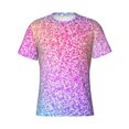 thumbnail image 4 of Vsdgher Colorful Glitters Print Men's Dry Fit Mesh Athletic Shirts Moisture Wicking Tennis T-Shirt Tops, 4 of 9