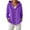 Purple, variant on UJNDER Women's Knitted Hooded Cardigan Coat with Buttons for Casual Autumn and Winter Outfits and Fashion Pink L