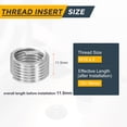 thumbnail image 2 of Uxcell 15pcs Wire Thread Inserts M16 x 2 x 1D Metric Helical Threaded Sleeve, 2 of 7