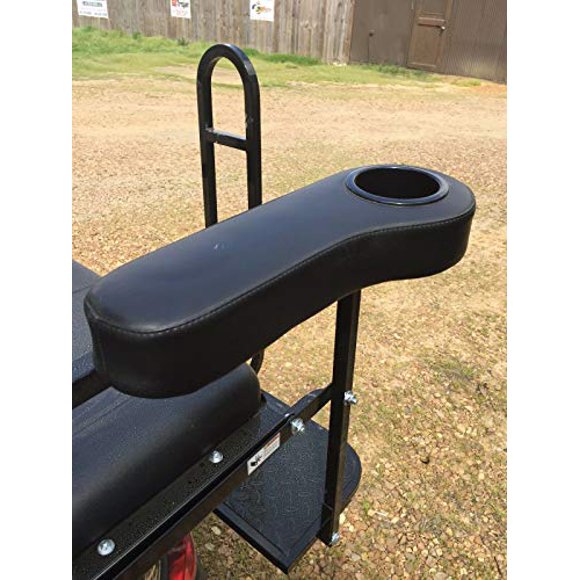 Huskey 2X Accoudoirs de Siège Arrière Noirs avec Porte-Gobelet pour Voiture de Club, Yamaha, EZGO Chariots de Golf et la Plupart des Autres Modèles de Chariots. Installé en Utilisant Nos Supports Sans Perçage Ou Perçage dans Votre Accoudoir.