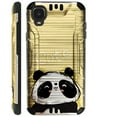 thumbnail image 1 of Compatible with TCL A3 Brushed Metal Texture Hybrid Silver Guard Phone Case Cover (Cute Panda), 1 of 1