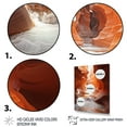 thumbnail image 3 of Designart "Canyon Mirage Beige Orange art painting" Landscape & Nature Floater Framed Canvas Print, 3 of 7