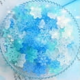 thumbnail image 5 of U8MO 20 Glitter Snowflake Resin Charms Christmas Flatback Embellishment Ornaments-White Color in 3 size, 5 of 9
