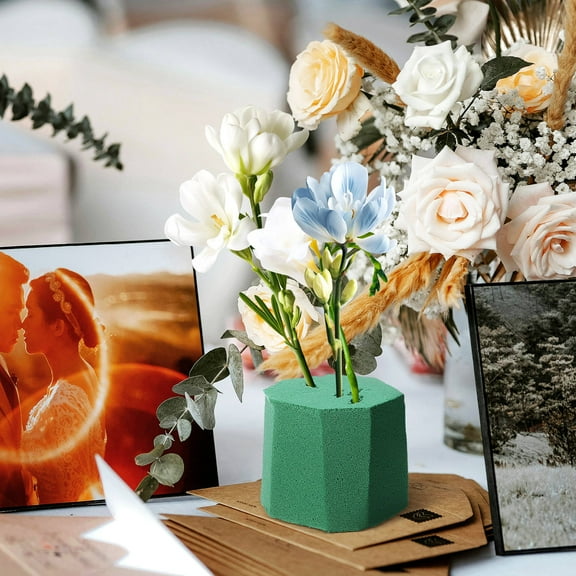 LOLIPPYY 12 Pcs Green Flower Blocks Bricks Flower Support with Water Absorption for Florists