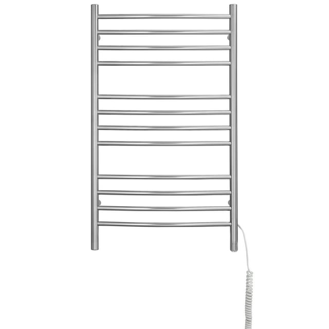 Ancona Lustra Double 12 Barres Incurvées Câblé et Plug-in Chauffe-Serviettes en Acier Inoxydable Poli