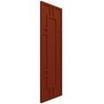 thumbnail image 2 of Ekena Millwork 12"W x 51"H True Fit PVC Hastings Fixed Mount Shutters, Pepper Red (Per Pair - Hardware Not Included), 2 of 9