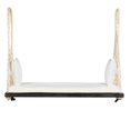 thumbnail image 3 of Hanging Porch Swing Bench with Cushion&Pillows, 10.8Ft Hemp Ropes for Garden,Backyard, Lawn, 3 of 5
