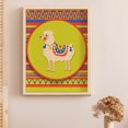 thumbnail image 4 of Moyic Paquete de 3 cuadros colgantes sin marco con estampado de alpaca de estilo nacional, póster decorativo grueso brillante en Color que no destiñe Decoración del hogar Moyic HA011399-00, 4 of 6