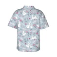 thumbnail image 3 of Haiem Bunny And Flower Printed Hawaiian Shirt for Men - Men’s Casual Beach Summer Shirts - Stretch Fabric with Modern Fit-Large, 3 of 9