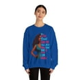 thumbnail image 4 of Glamour Queen Unisex Heavy Blend™ Crewneck Sweatshirt: 'Please Don't Try Me' Logo, Royal, 4 of 4