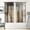 Abstract Brown, variant on Black Grey Kitchen Curtains 63 Inch Length Geometric Window Curtains Over Sink Set of 2, Gray White Curtain for Bedroom Living Room, Modern Abstract Kitchen Decor 42x63 Inch