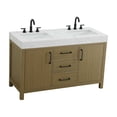 thumbnail image 6 of Elegant Kitchen and Bath 54 inch Double Bathroom Vanity In Chestnut Brown, 6 of 10