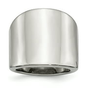 Stainless Steel Polished Ring Size 6