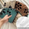 thumbnail image 4 of Full Size Fitted Sheet Set - Green Brown Paw Print 3 Piece Bedding Sets 16" Deep Pocket Fitted Sheet with 2 Pillowcases Vintage Farmhouse Country Wooden Grain Brushed Microfiber Hotel Bed Sheets, 4 of 9