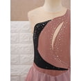 thumbnail image 6 of Hansber Girls Performance Dancewear Dancing Outfit Figure Ice Skating Dress Shiny Rhinestone Light Coffee 16, 6 of 6