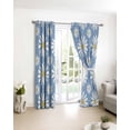 thumbnail image 3 of Blue Daisy Blackout Curtains for Bedroom/Living Room, Thermal Insulated Kitchen Curtains, Spring Floral Elegant Pastoral Botanical Grommet Darkening Window Treatment Drapes 27.5"x39"x2, 3 of 8