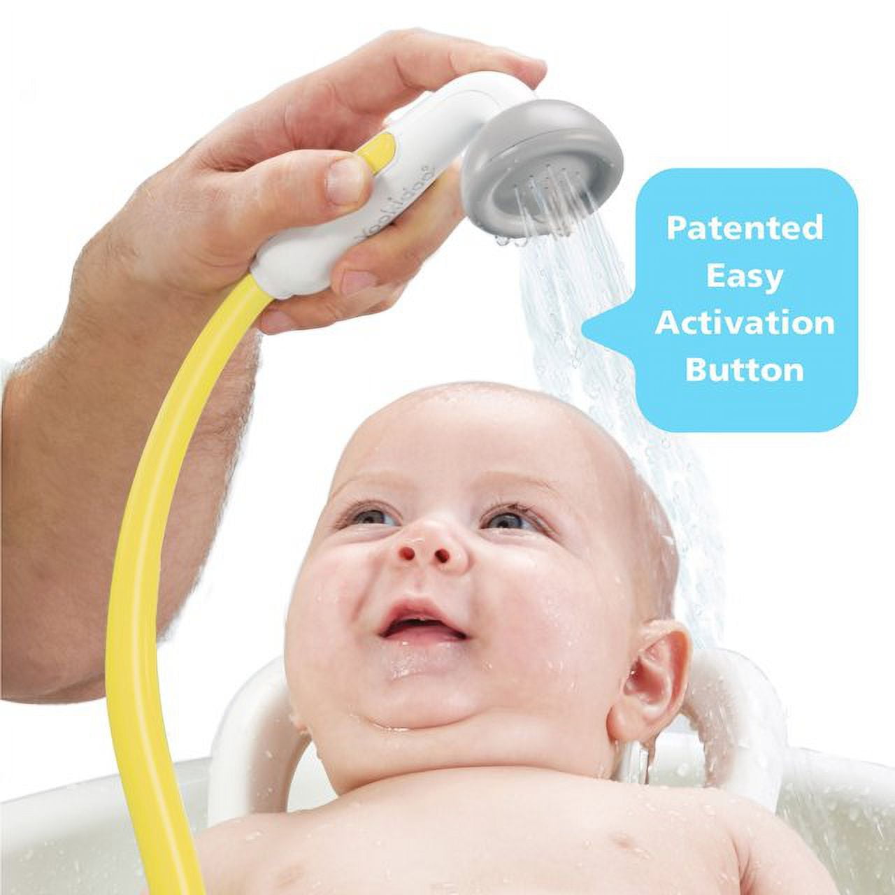 Yookidoo Elephant Baby Shower™ - Yellow Elephant Water Pump and Trunk Spout Rinser - for Newborn Babies in Tub Or Sink