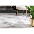 thumbnail image 2 of Grey Marble Border Elegant & Soft Area Rug Perfect For Bedroom & Living Room Durable Stain Resistant & Easy To Clean, 2 of 7