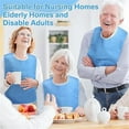 thumbnail image 4 of HWHCGZ 4 Pack Unisex Adult Bibs for Elderly Reusable Washable Adult Clothing Adult for Seniors Disabled Waterproof Bib for Eating, Adjustable and Washable,Blue, 4 of 9