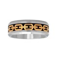 thumbnail image 3 of Men's Tungsten 8MM Chain Link Inlay Wedding Band - Mens Ring, 3 of 4