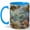 Blue, variant on Tide Pool Seashell 11oz Ceramic Mug, Starfish Ocean Coffee Cup