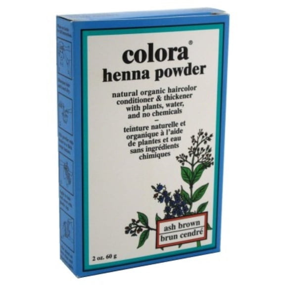 Colora Henna Powder Hair Color Ash Brown 2oz (Pack of 3)