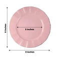 thumbnail image 3 of Paquete de 10 platos Efavormart redondos de plástico de 23 cm, color rosa empolvado, desechables con borde ondulado dorado para bodas, recepciones al aire libre, banquetes y cenas festivas., 3 of 8