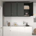 thumbnail image 3 of NICEGDLT Metal Garage Wall Cabinet, Metal Wall Mounted Storage Cabinets with Lockable Doors and Adjustable Shelves, 3 of 7