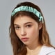 thumbnail image 2 of Diadema plisada de color sólido, diadema para mujer, aro para el cabello para todo el cabello, verde, 2 of 7