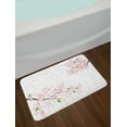 thumbnail image 2 of Floral Bath Mat, Pastel Tone Sakura Flower Branches in Cherry Blossom Tender Nature, Plush Bathroom Decor Mat with Non Slip Backing, 29.5" X 17.5", Umber Green, by Ambesonne, 2 of 2