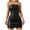 Black, variant on DAFEI Women Sexy Strapless Bodycon PU Leather Ruched Latex Dress PU Leather Pencil Dress for Clubs & Parties