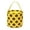 Yellow, variant on Canvas Halloween Themed Candy Basket Storage Bin with Handle for Treat Collection and Decorative Organization Use