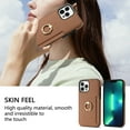 thumbnail image 4 of Allytech iPhone 11 Pro Case with Ring Holder, Slim Fit Cards Holder Cash Pocket Protective PU Leather TPU Shell Wallet Phone Case for Apple iPhone 11 Pro - Brown, 4 of 8