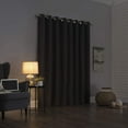 thumbnail image 2 of Sun Zero Brooks Burlap Weave Thermal Extreme Total Blackout Grommet Curtain Panel, 52" x 96", Coal 52 in x 96 in Coal, 2 of 9