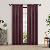 Mainstays Southport Textured Curtain Panel Pair, Set of 2, Burgundy, 40"W x 84"L
