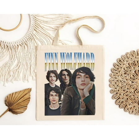 vintage FINN WOLFHARD Bag Finn Wolfhard Homage Tote Bag Finn Wolfhard Canadian Actor Vintage Retro 90s Merch Funny Finn Wolfhard Fan Gift Tote Bag Hoodie-TH35955