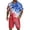 Wine, variant on 4th of July Men's 2 Piece Shorts Set Summer Beach Outfits Short Sleeve Button Down Shirts and Shorts US 250 Years Anniversary Vacation Sets