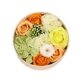thumbnail image 2 of Caja de flores de rosa de jabón con flores simuladas para fiestas, Día de la Madre y del Maestro. Naranja, 2 of 9