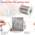thumbnail image 3 of 1 Roll 328 FT 304 Stainless Steel Beading Wire 24 Gauge Jewelry Craft Wire for Jewelry Making Strapping Sculpture Frame Cleaning Brushes Making and Other Crafts Project, 3 of 6