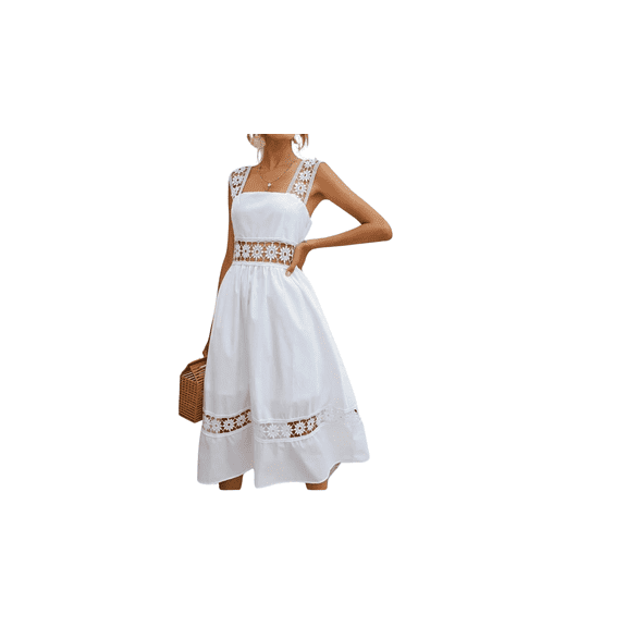 Women's Bohemian Maxi Sleeveless Backless Dress