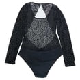 thumbnail image 4 of Body Secret Trasures para Dama de Mesh Manga Larga y Escote en Espalda de Encaje, con Broche en Entrepierna, Negro Talla G, 4 of 4