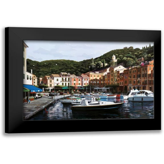 Saunders, Bill 14x11 Black Modern Framed Museum Art Print Titled - Sunrise Over Portofino