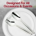 thumbnail image 4 of Smarty 9.75" Silver Disposable Plastic Utensils Serving Forks 150ct, 4 of 7