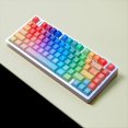 thumbnail image 3 of Teclas PBT Cherry con Degradado Arcoíris para Teclado Mecánico, Laterales Brillantes, Doble Grabado en Inglés., 3 of 5