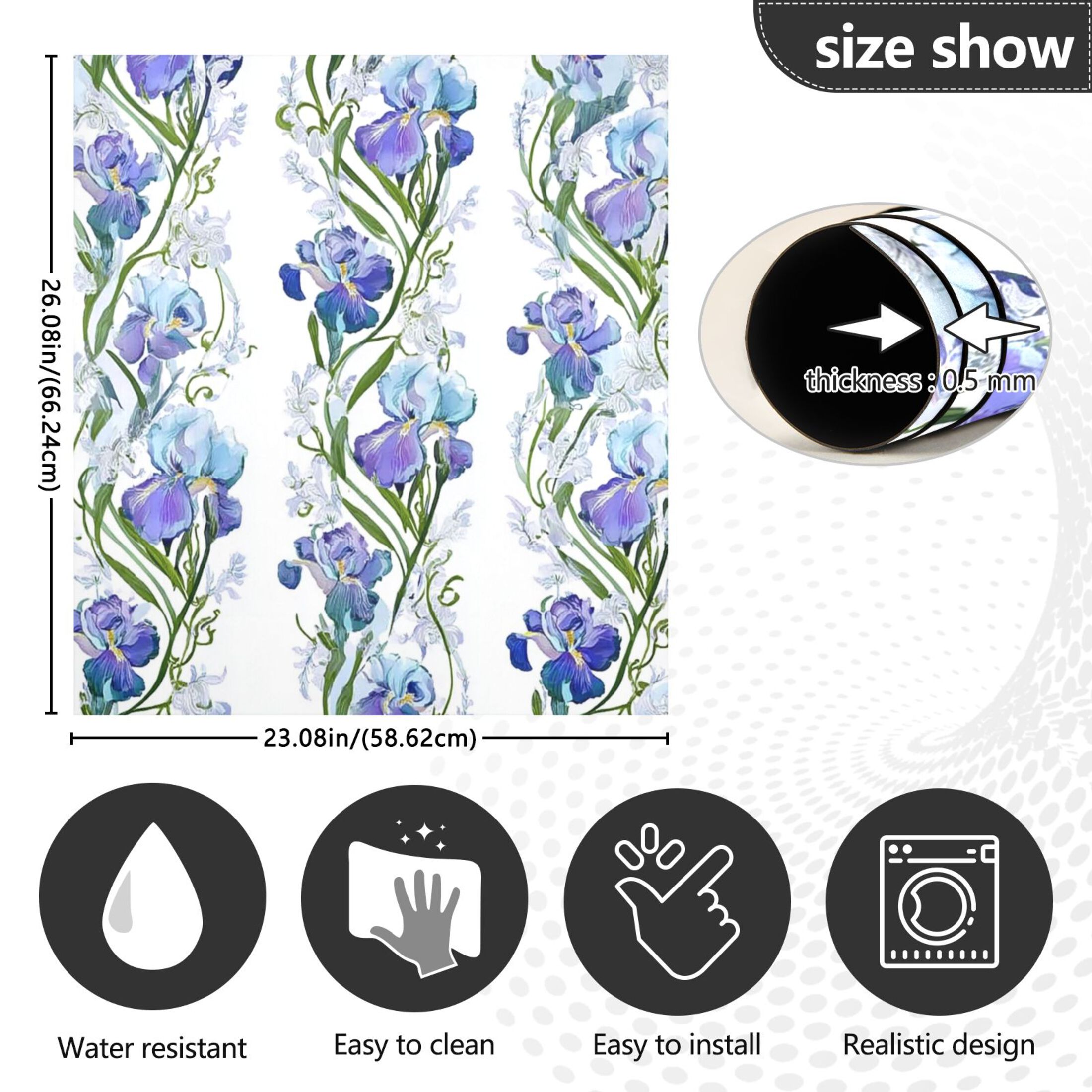 IAUYY Magnetic decorative sticker - 23x26 Inch PVC Refrigerator Decorative Cover, Removable DIY Art for Kitchen Appliances Delicate Green