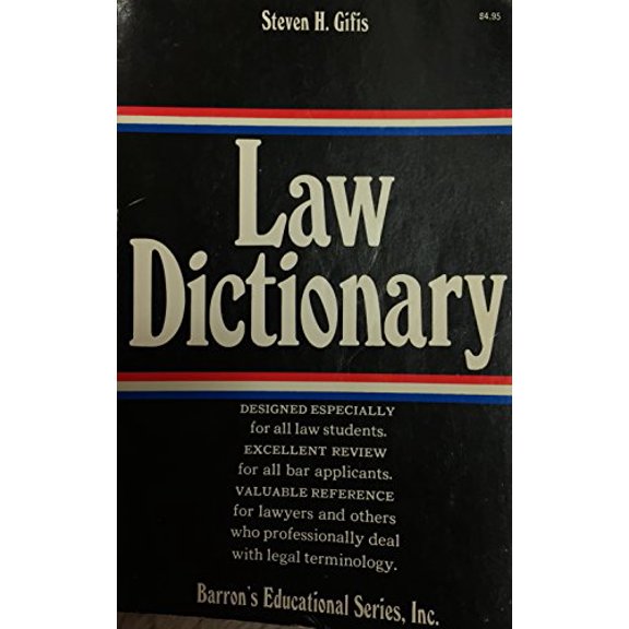 Pre-Owned Law Dictionary (Paperback) 0812005430 9780812005431