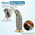 thumbnail image 6 of Firepower Butane Torch Premium Kitchen Torch Lighters with Safety Lock Adjustable Refillable Multipurpose Culinary Blow Torch for Creme Brulee, Baking, BBQ ，cooking (Butane Gas Not Included), 6 of 8